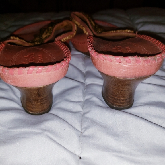 Clark's vintage 7.5 medium womens heels slides - Picture 3 of 8